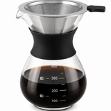 Cafeteira c/ Filtro Inox e Jarra de Vidro - 400ml