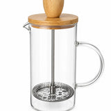 Cafeteira Wolff Prensa Francesa Vidro e Tampa Madeira - 400ml