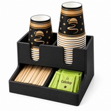 Organizador Coffee Station Cafeshop 3D – Copos, Mexedores e Sachês