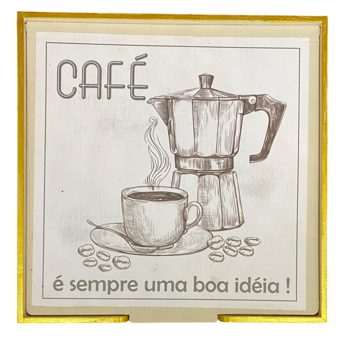 Caixa MDF Embalagem Presente Lembrança Decorada Coffee