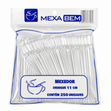 Mexedor para Café tipo Drinque Reforçado 11cm Cristal - 250unid