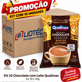 Kit Chocolate c/ Leite Baixo Teor de Açúcar Qualimax - CX 10 unid.