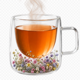 Caneca Vittak Florida Parede Dupla Flores Secas Sortidas - 110ml