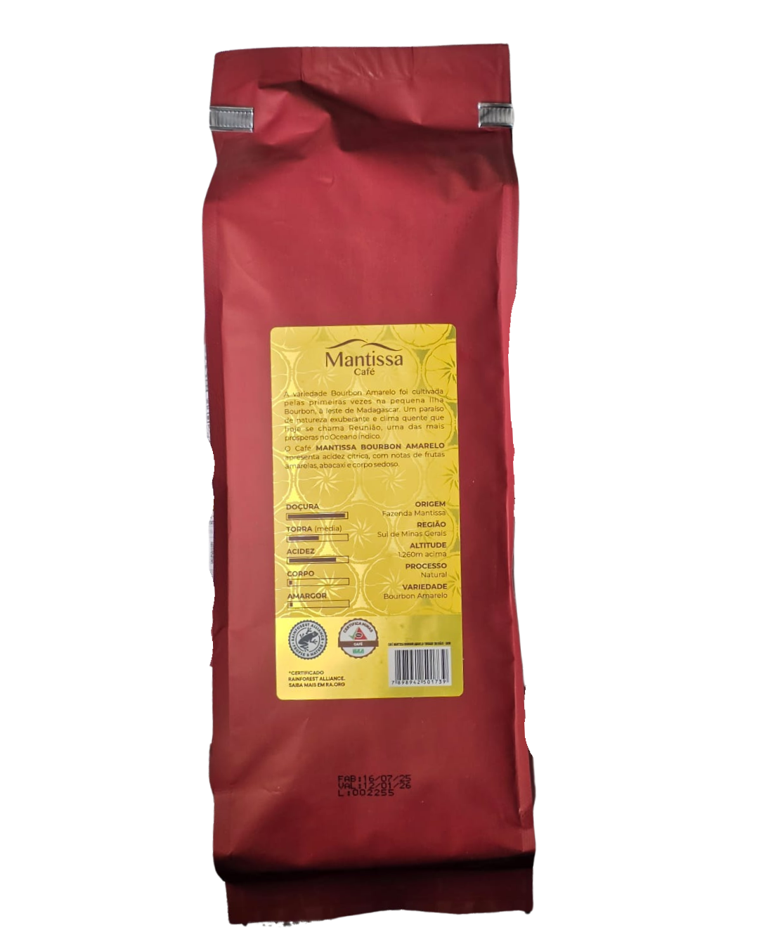 Café em Grãos Mantissa Bourbon Amarelo -500g