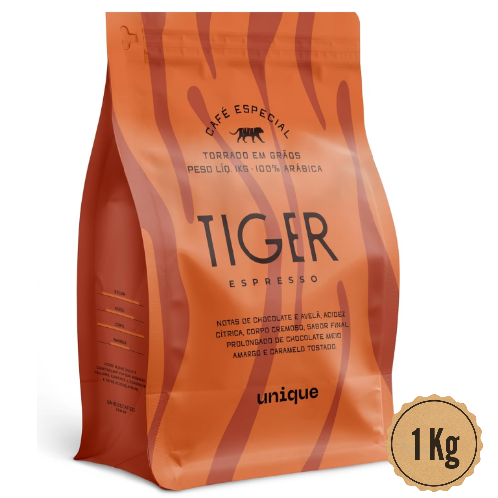 Café em grãos Unique Tiger Espresso - 1 kg