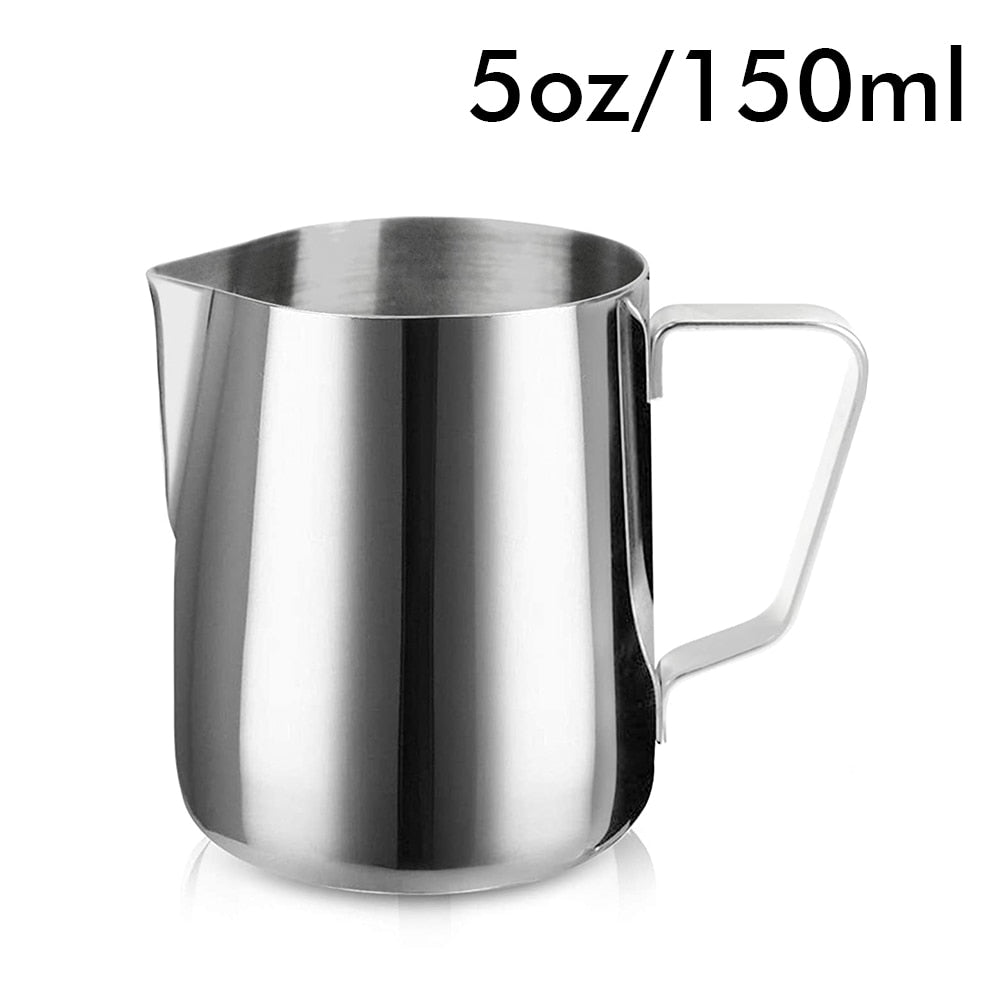 Stainless Steel Milk Frothing Pitcher Steaming Milk Coffee Jug Cappuccino Latte Art Espresso Barista Steam Cup 150/350/600Ml