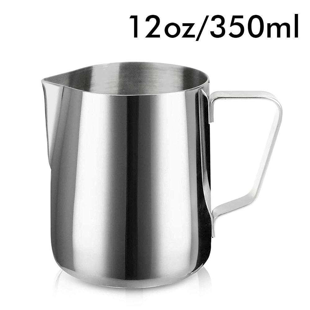 Stainless Steel Milk Frothing Pitcher Steaming Milk Coffee Jug Cappuccino Latte Art Espresso Barista Steam Cup 150/350/600Ml