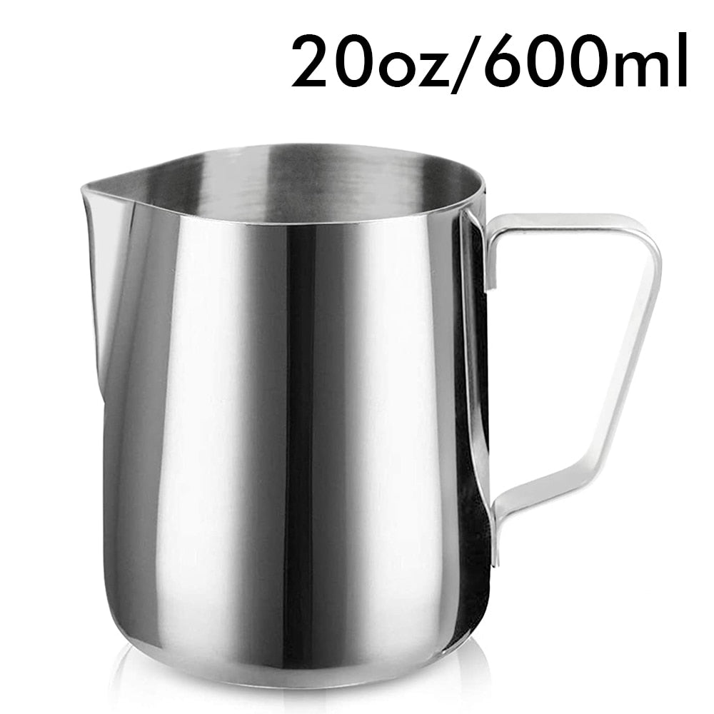 Stainless Steel Milk Frothing Pitcher Steaming Milk Coffee Jug Cappuccino Latte Art Espresso Barista Steam Cup 150/350/600Ml
