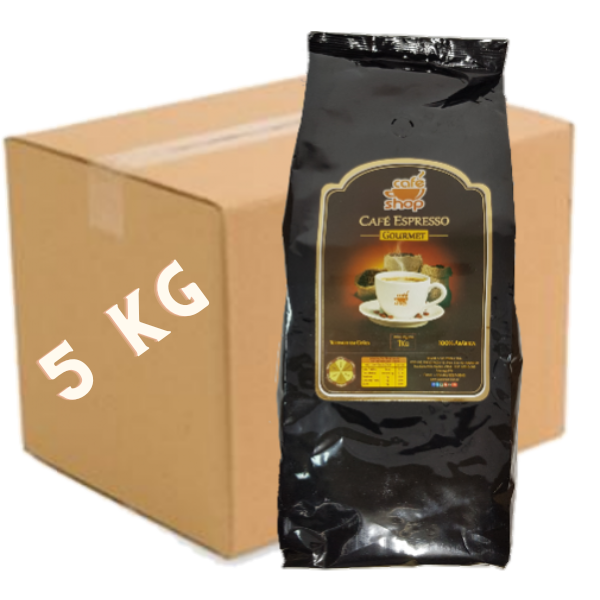 Kit 5 Café em Grãos Cafeshop Gourmet 5x1Kg