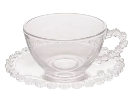 CJ 04 XÍCARAS DE CRISTAL C/ PIRES WOLFF DAISY 170ML