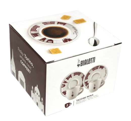 CJ 02 XÍCARAS C/PIRES PORCELANA ESPRESSO BIALETTI 80ML - Cafeshop