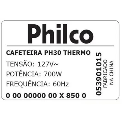 CAFETEIRA PHILCO THERMO PH-30 - 110V