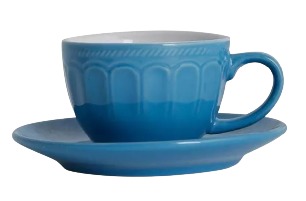 CJ 6 XICARAS CHÁ PORCELANA C/PIRES BON GOURMET MARY 220ml