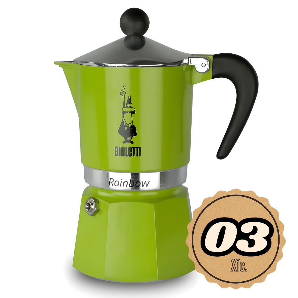 Cafeteira Bialetti Rainbow Verde - 03 Xíc