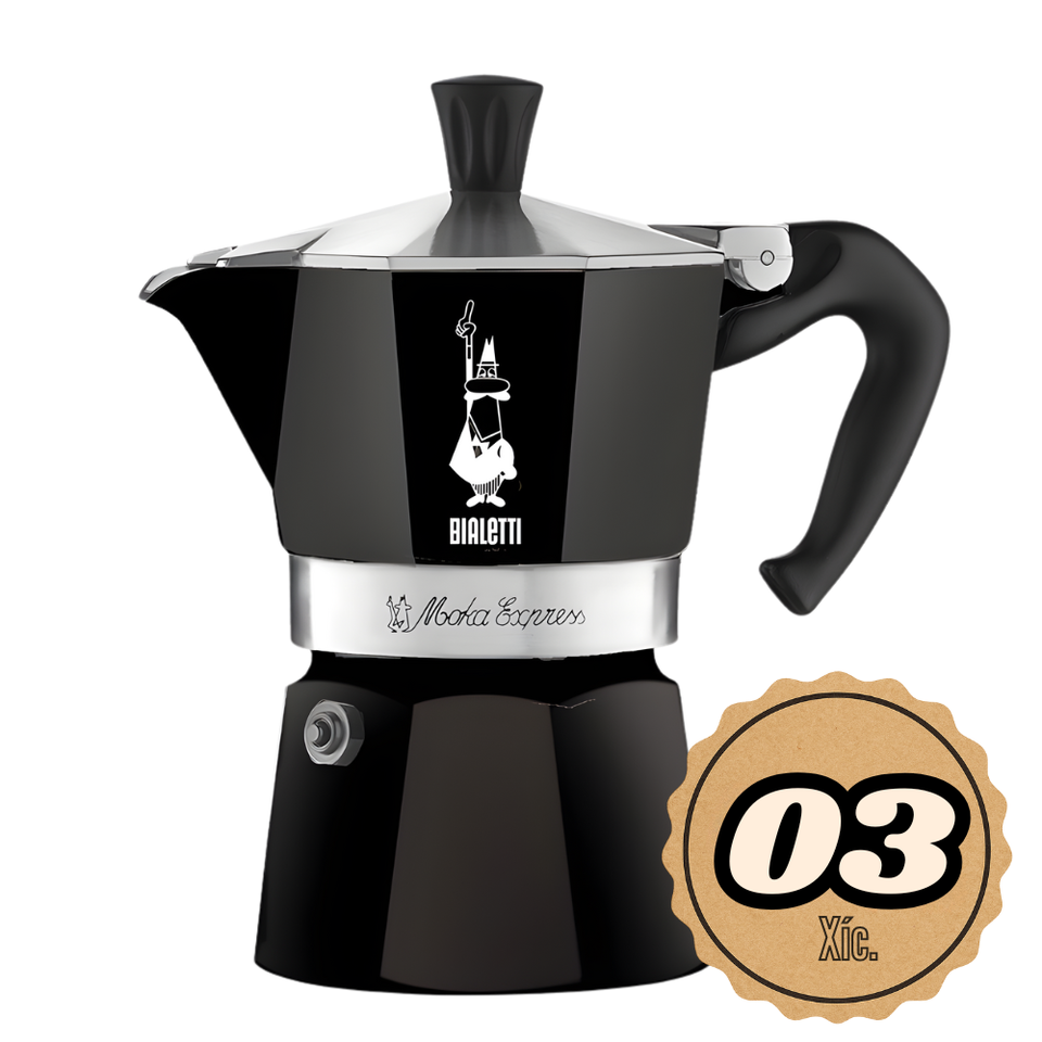Cafeteira Bialetti Moka Express Preta - 03 Xíc.