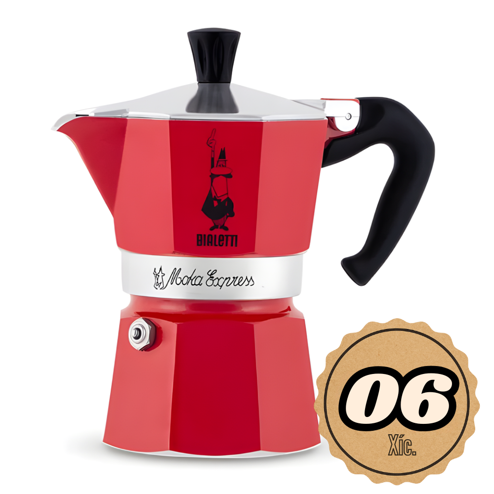 Cafeteira Bialetti Moka Express Vermelha - 06 Xíc.