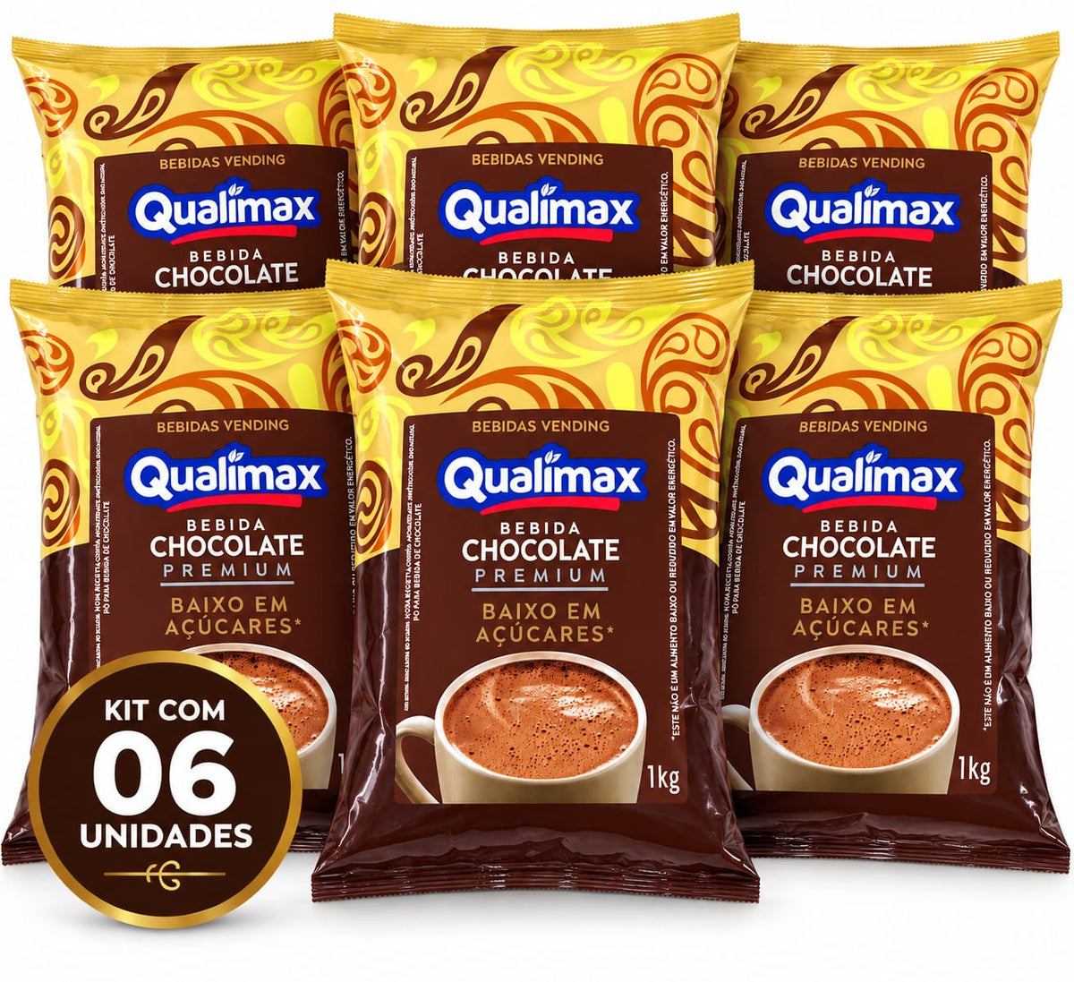 Kit Chocolate c/ Leite Baixo Teor de Açúcar Qualimax - 6Kg