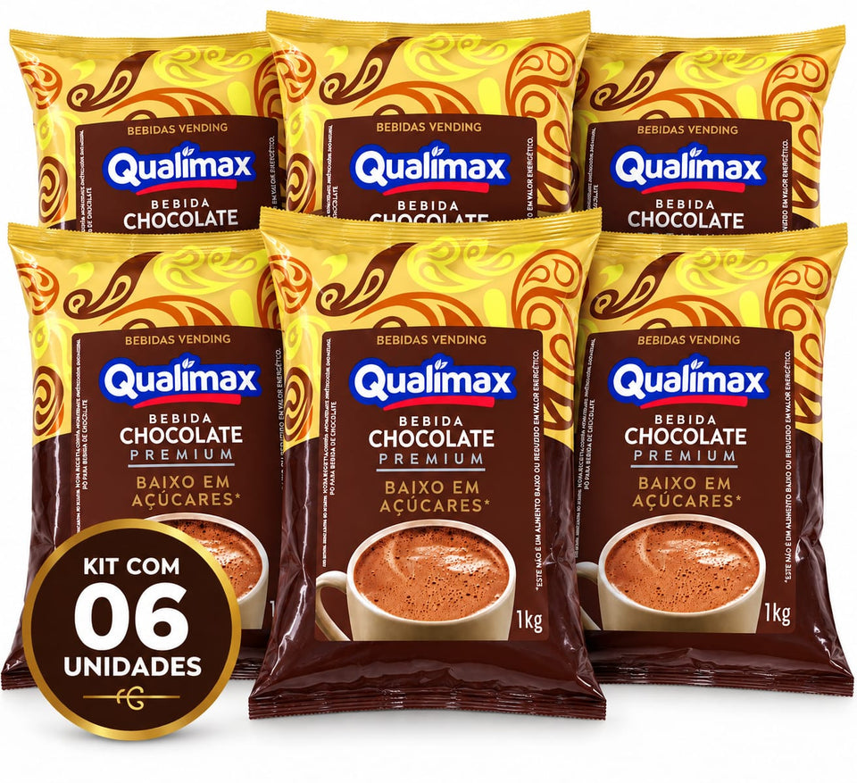 Kit Chocolate c/ Leite Baixo Teor de Açúcar Qualimax - 6Kg