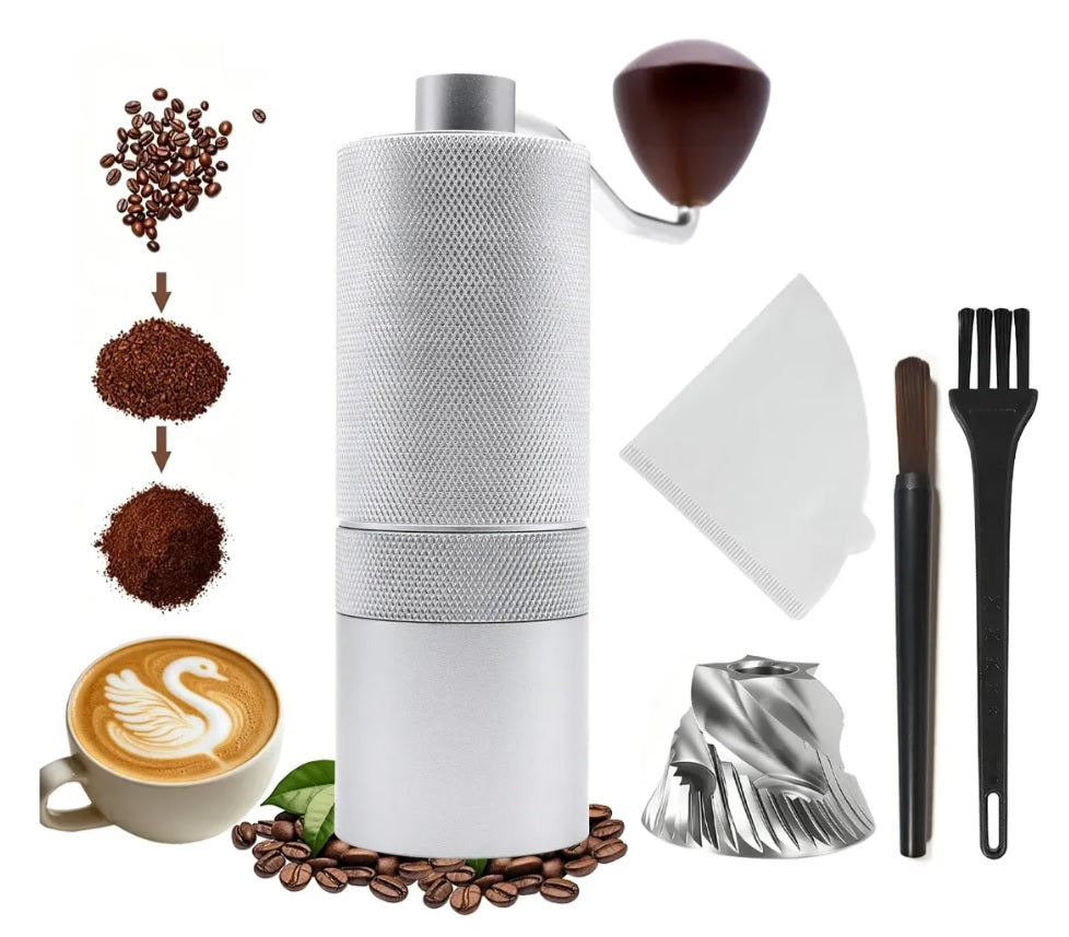 Moinho de Café Manual Inox Ajuste Moagem Laminas Inox