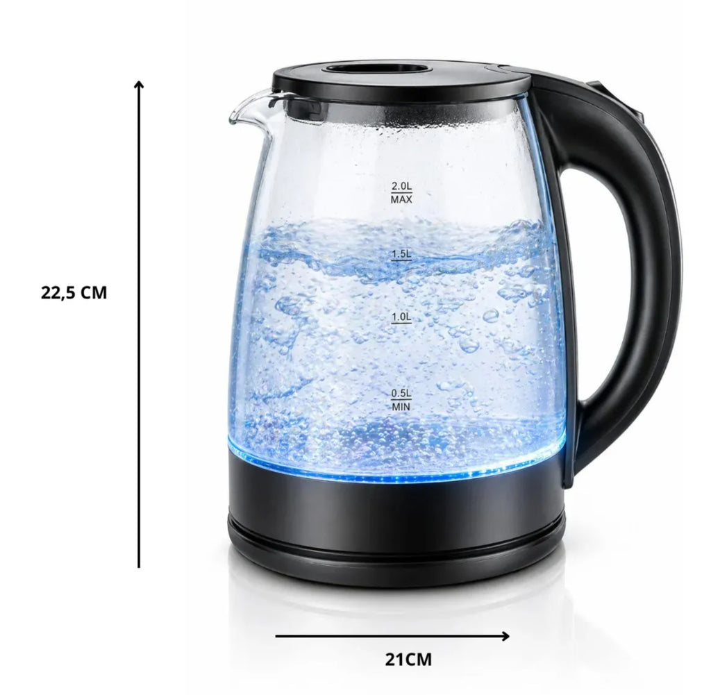 Chaleira Vidro Elétrica Automática Bela Home - 2000ML