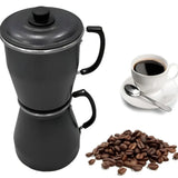 Cafeteira de Alumínio Craqueada Preta - 1,4l