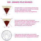 Filtro de Papel Branco Compatível Hario DaysBrasil V60 01 - 40 UN