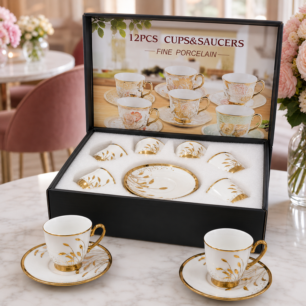 Conjunto Porcelana 6 Xícaras Variadas