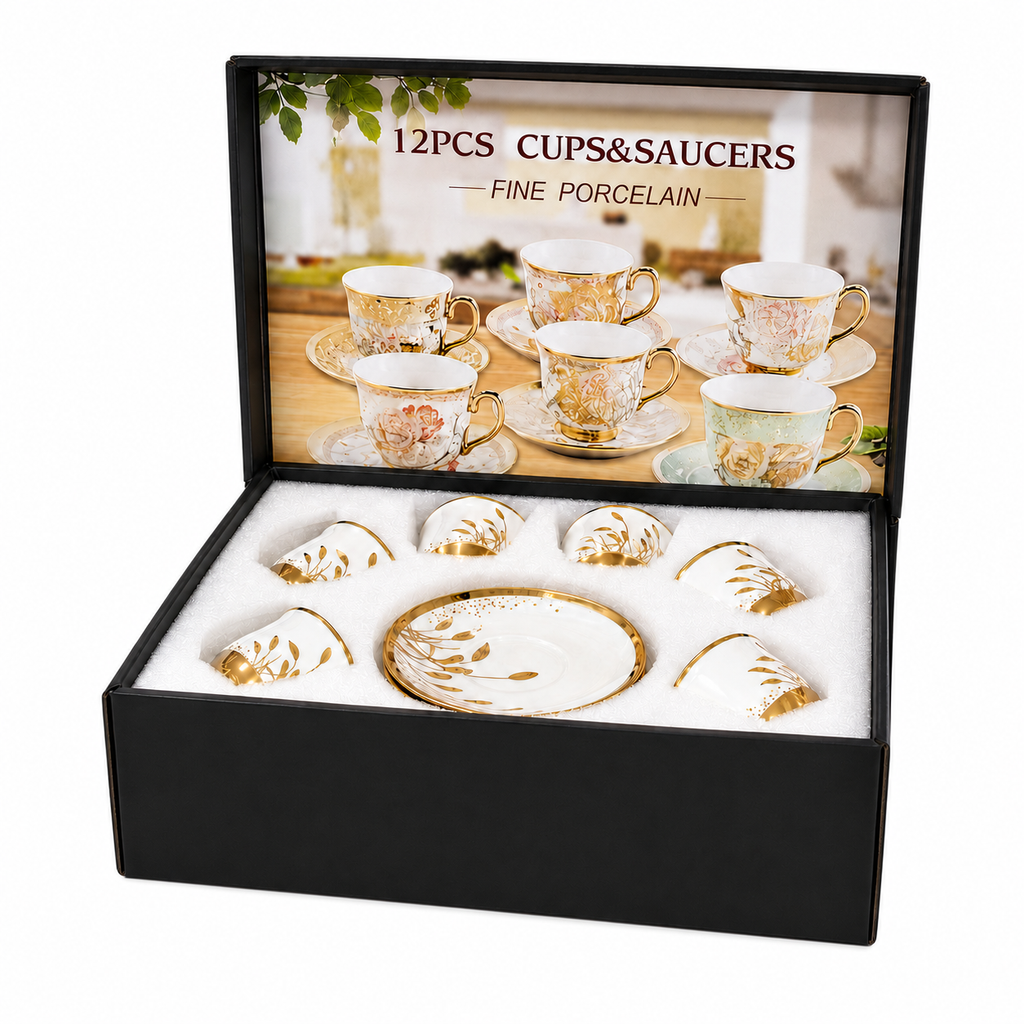 Conjunto Porcelana 6 Xícaras Variadas