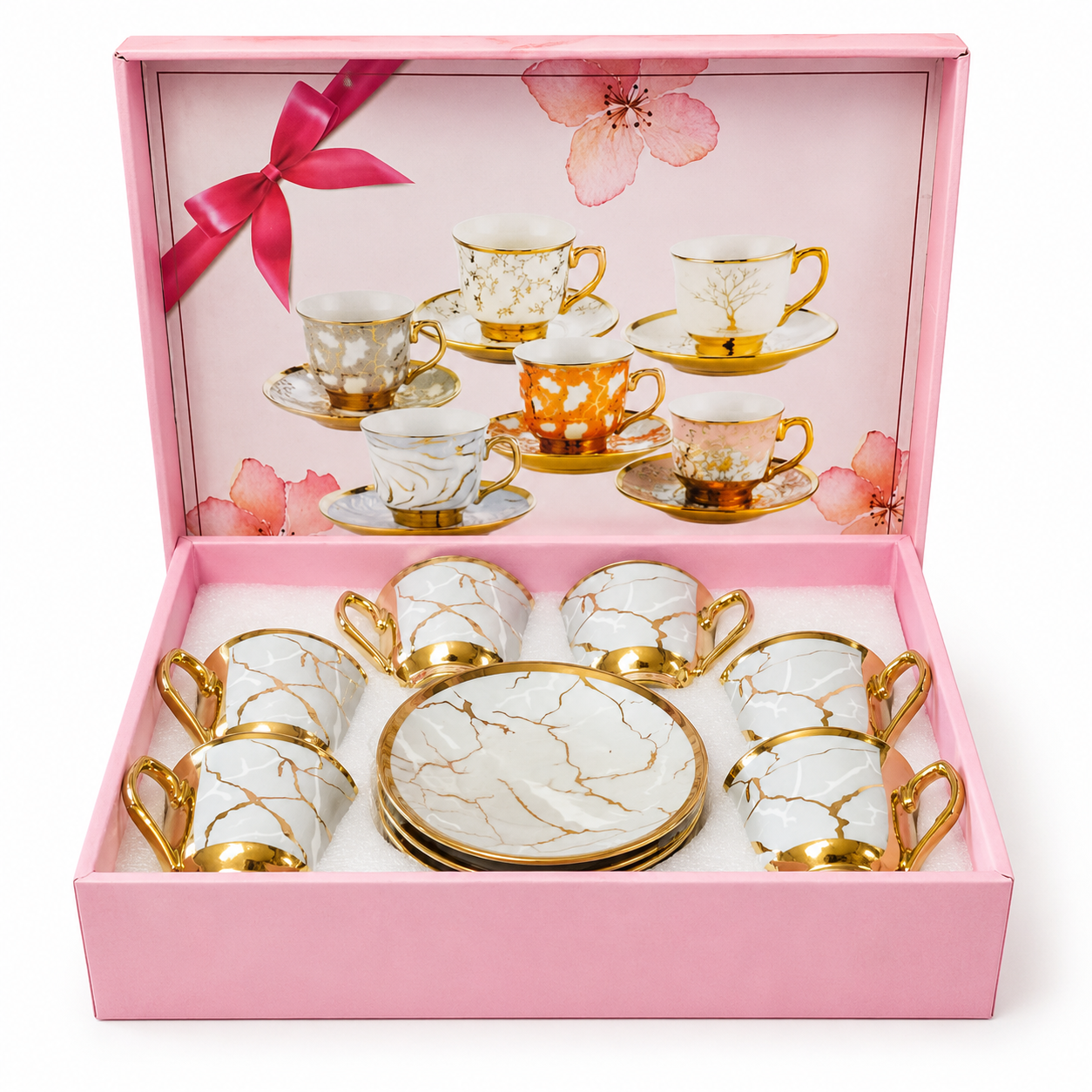 Conjunto Porcelana 6 Xícaras Variadas