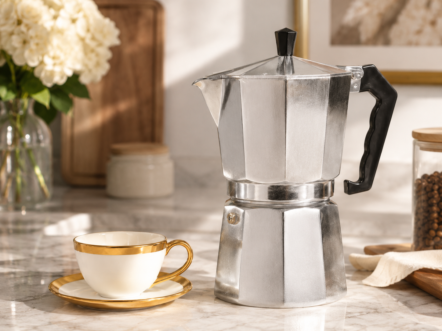 Cafeteiras Mokas Italianas Alumínio Variadas