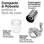 Moinho de Café Manual  Inox Ajuste Moagem Ceramica
