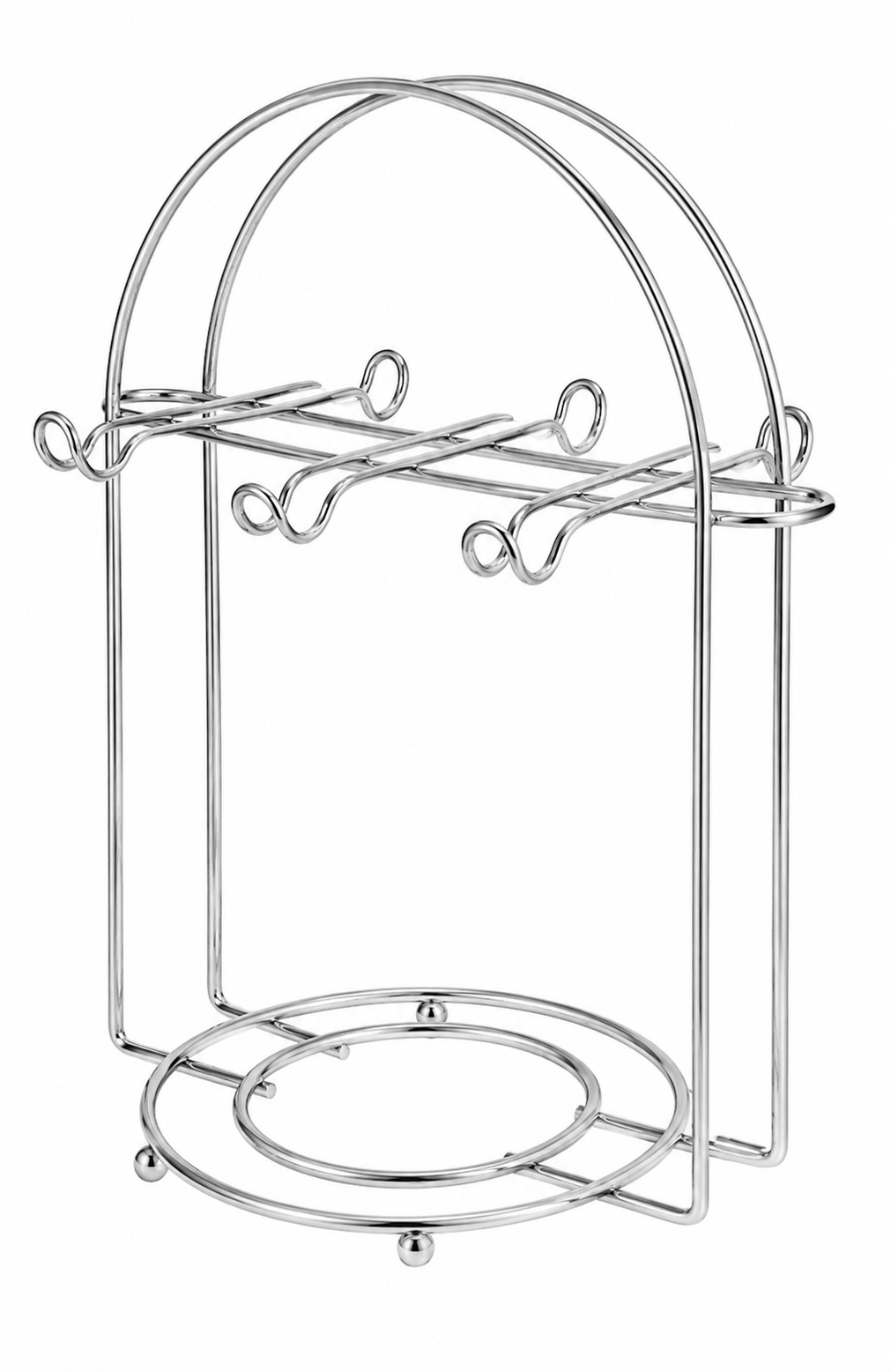 Suporte  de Metal Inox para  6 Xícaras - 50mL