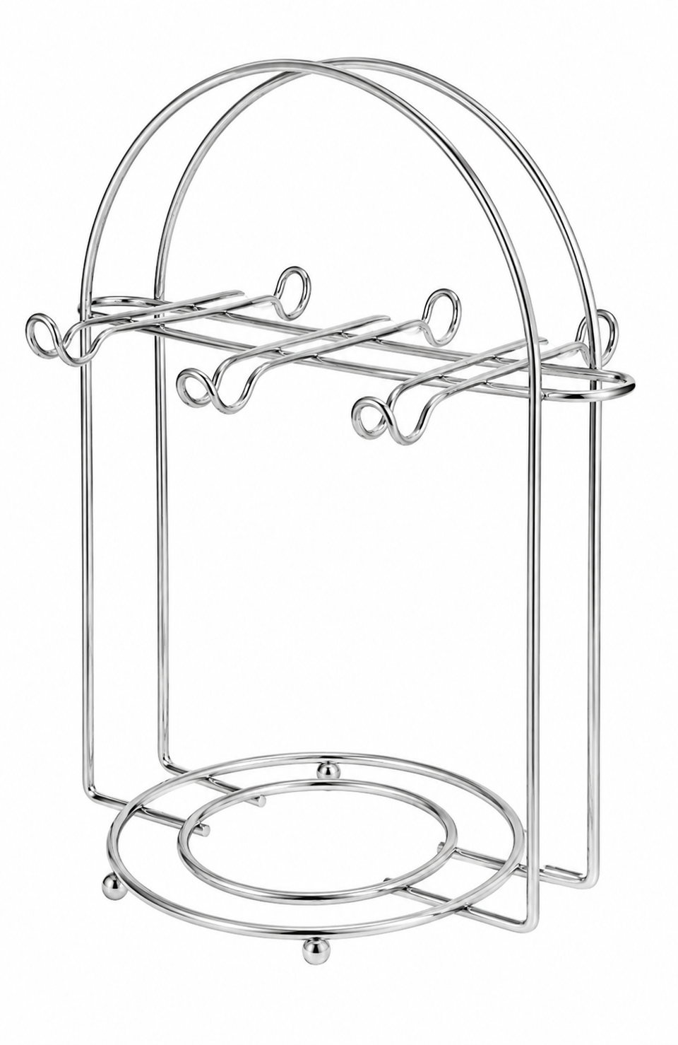 Suporte  de Metal Inox para  6 Xícaras - 50mL