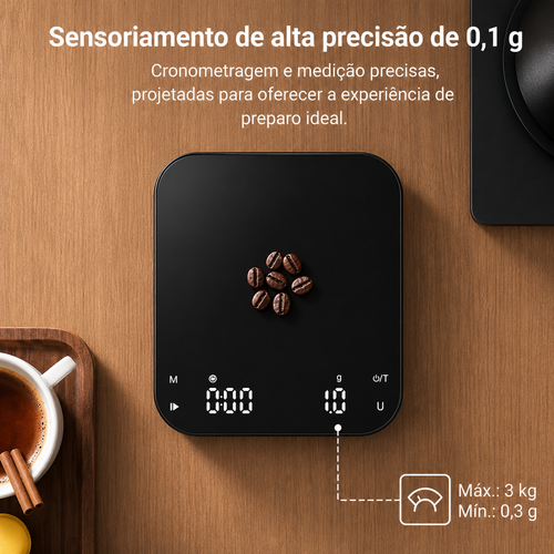 Balança p/ Barista  Ultrean 5,9" Recarregável