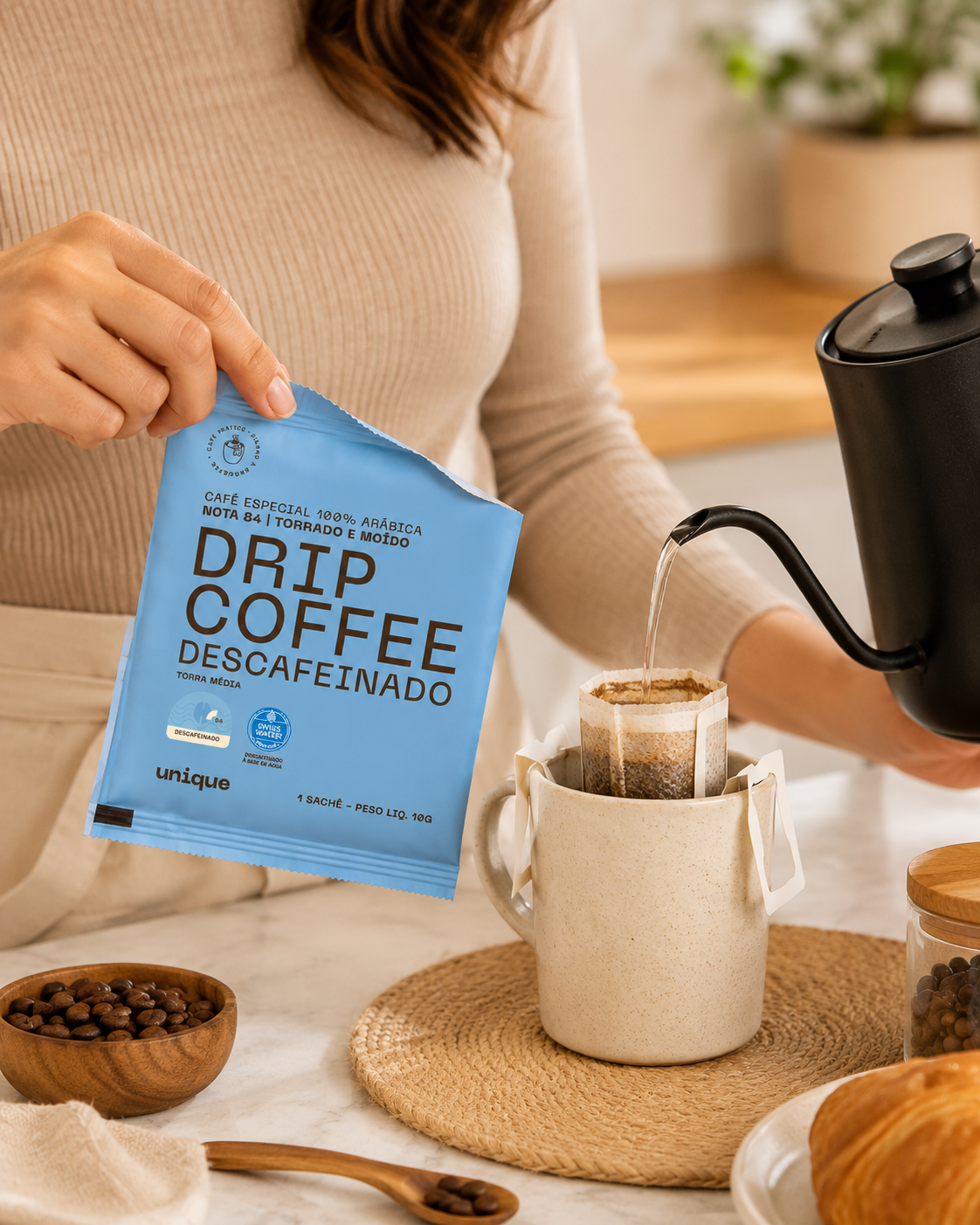 Drip coffee Unique Descafeínado 10g - unid.