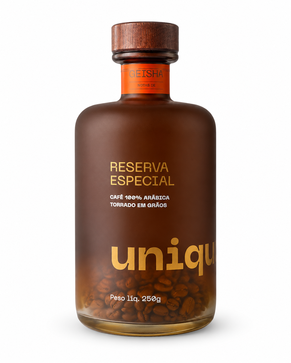 Café em grãos Unique Geisha Engarrafado - 250g