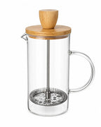 Cafeteira Wolff Prensa Francesa Vidro e Tampa Madeira  - 400ml