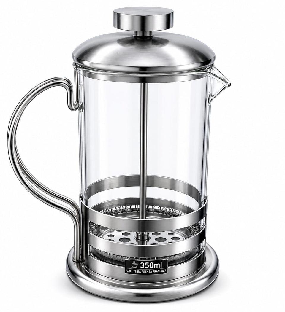 Cafeteira Yitian Prensa Francesa Vidro e Inox  - 350ml