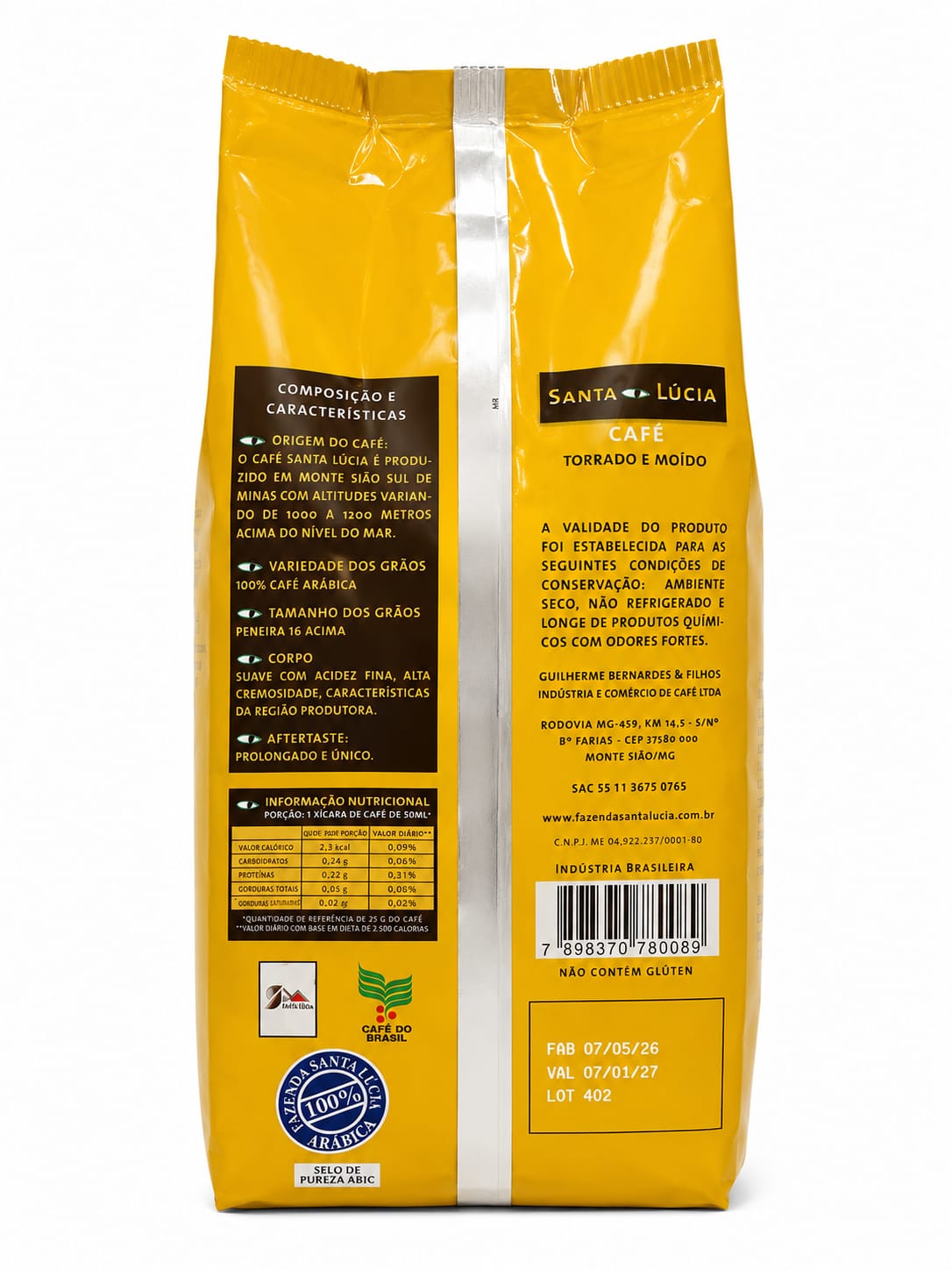 Café Torrado e Moído Especial Santa Lucia Amarelo - 500gr