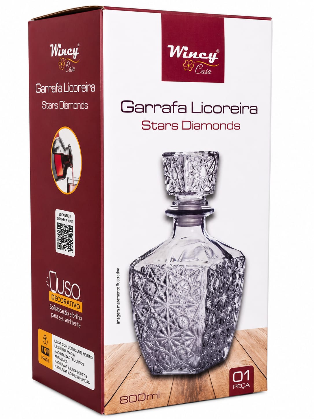 Garrafa Licoreira Stars Diamonds -800ml