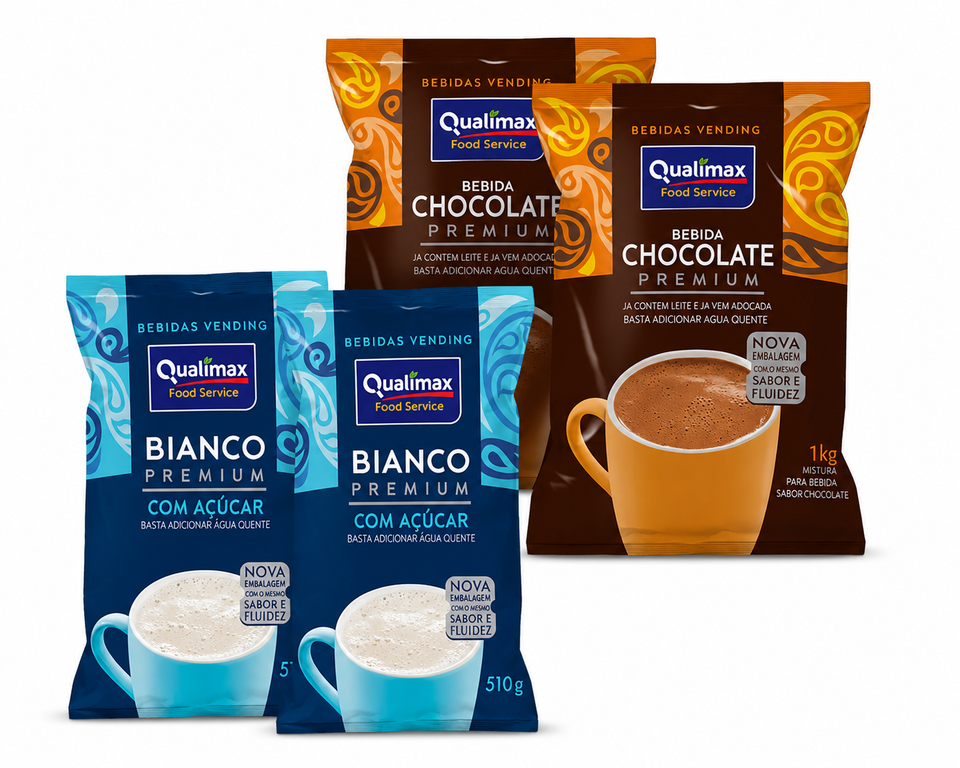 Kit Chocolate Cremoso e Leite Premium - 2x2Kg