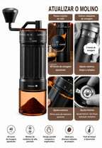 Moinho de Café Manual  Novaka Ajuste Moagem Lâminas Aço