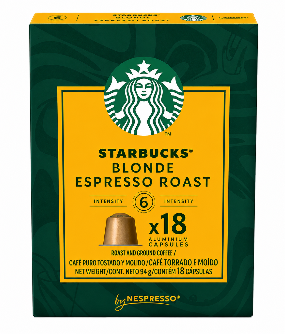Cápsula Starbucks Blonde Espresso Roast - 18 unid.