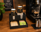 Organizador Coffee Station Cafeshop 3D – Copos, Mexedores e Sachês