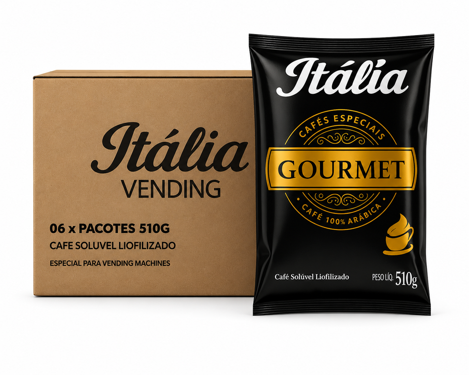Kit 6 Café Solúvel Liofilizado Itália Gourmet - Cx 6x510g