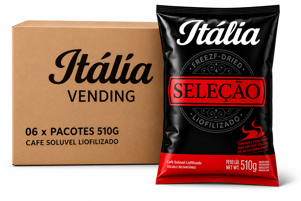 Kit 6 Café Solúvel Liofilizado Itália Seleção - Cx 6x510g