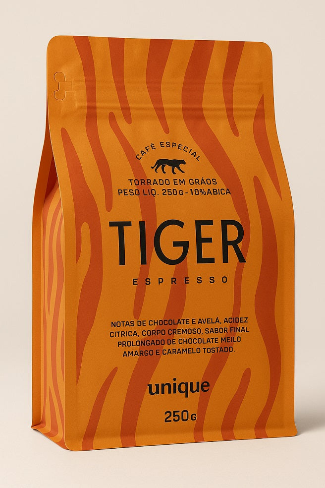 CAFE  EM GRÃOS UNIQUE TIGER ESPRESSO -  250g
