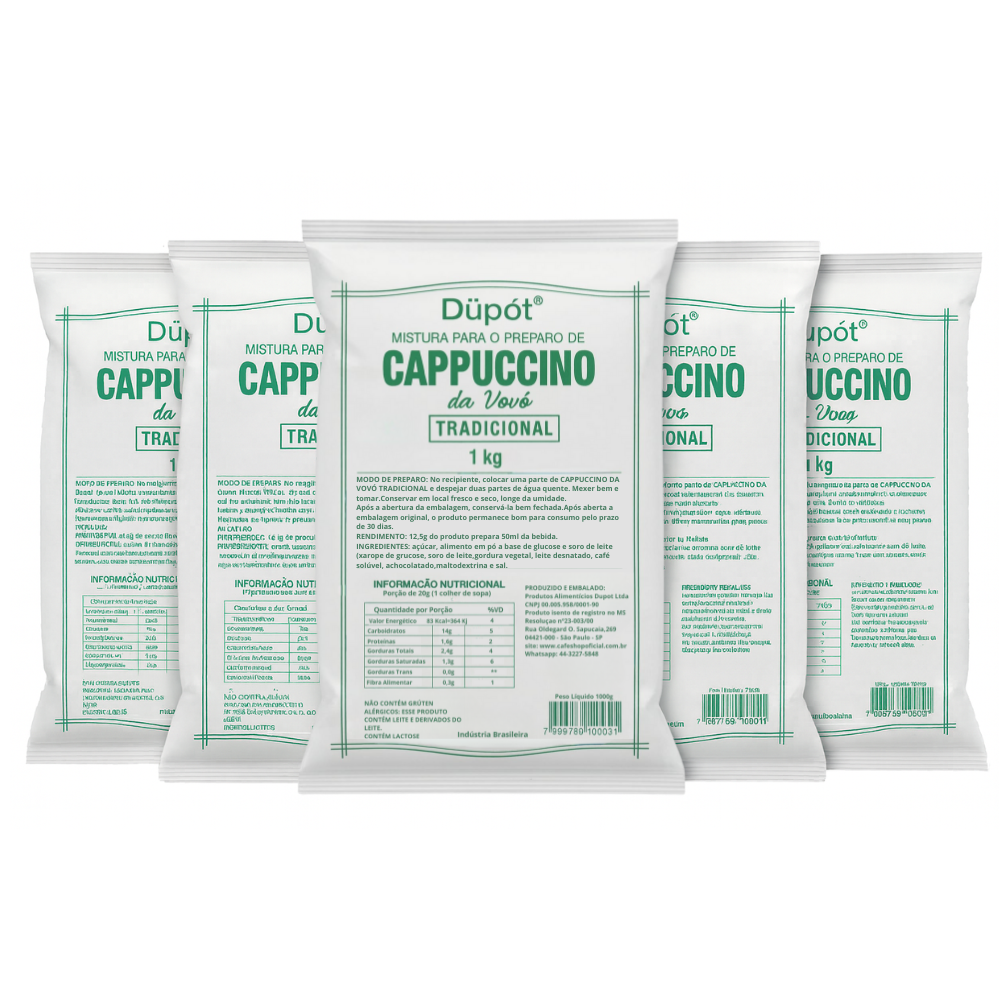Kit 5 Cappuccino da Vovó Tradicional Düpot -05x1Kg