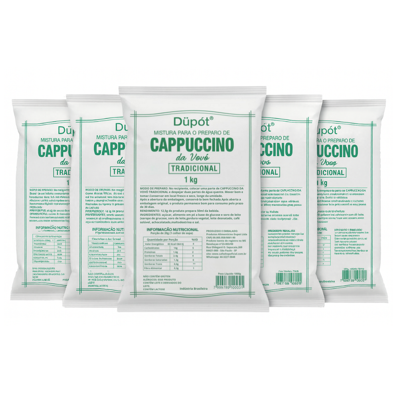 Kit 5 Cappuccino da Vovó Tradicional Düpot -05x1Kg