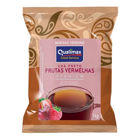 Kit 3 Chá Mate Sabor Limão/Pêssego/Frutas Vermelhas Qualimax 3x1kg